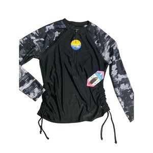 NWT FREE COUNTRY Long Sleeve Sun Block Shirt Rash Guard Small